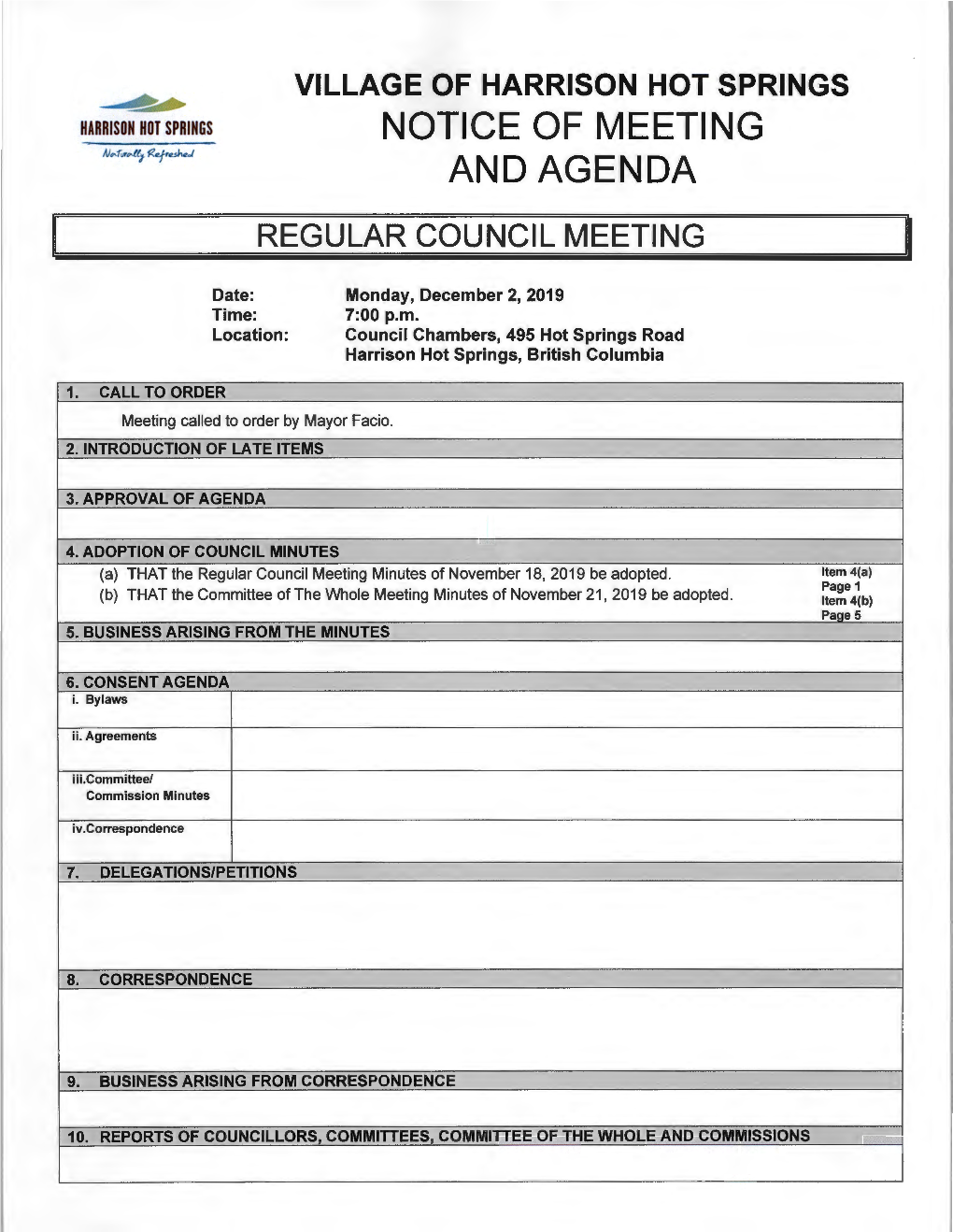 Harrison Hot Springs Housing Needs Assessment