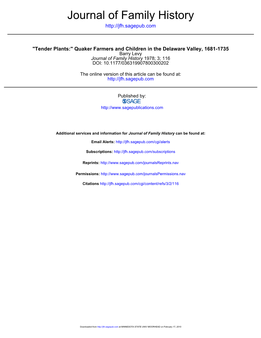 Journal of Family History