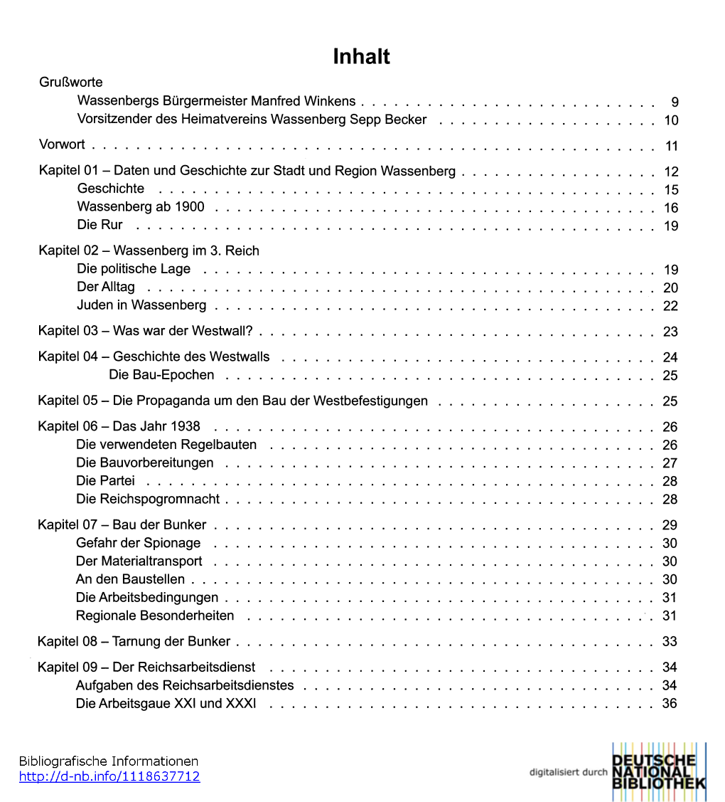 Inhalt Grußworte Wassenbergs Bürgermeister Manfred Winkens