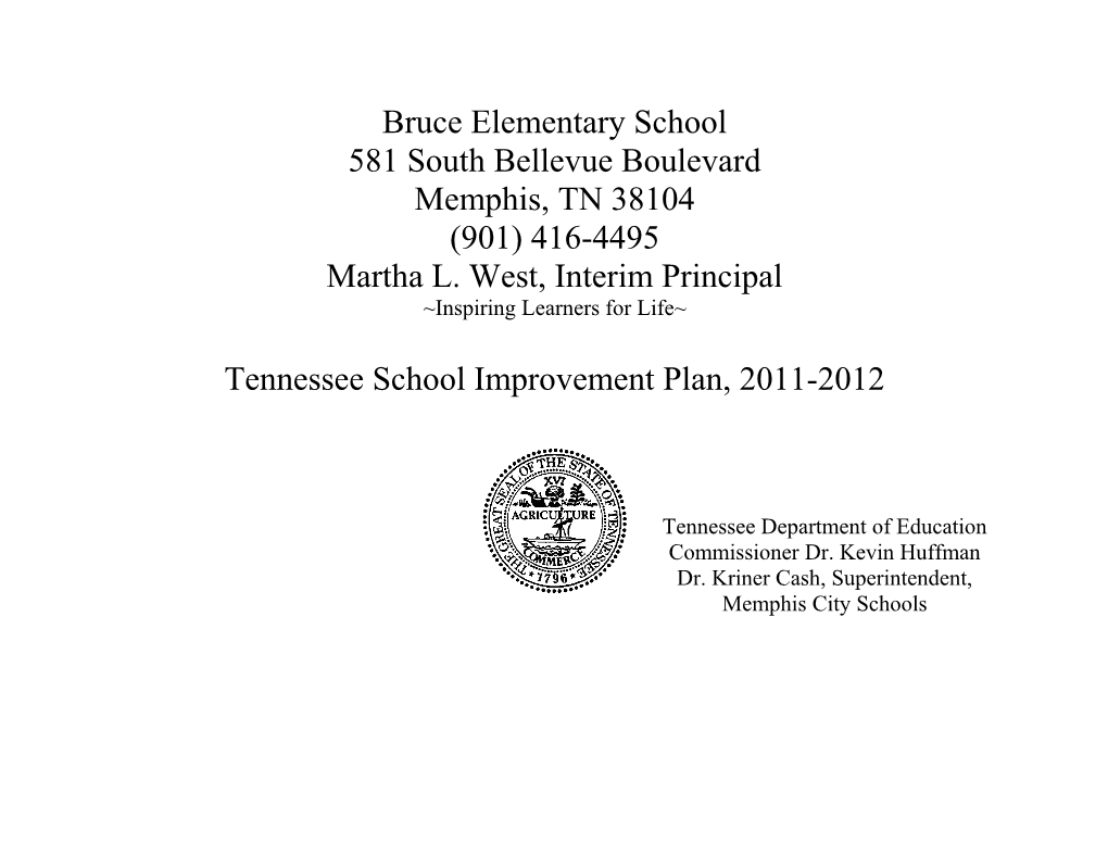 Bruce Elementary School Improvement Plan