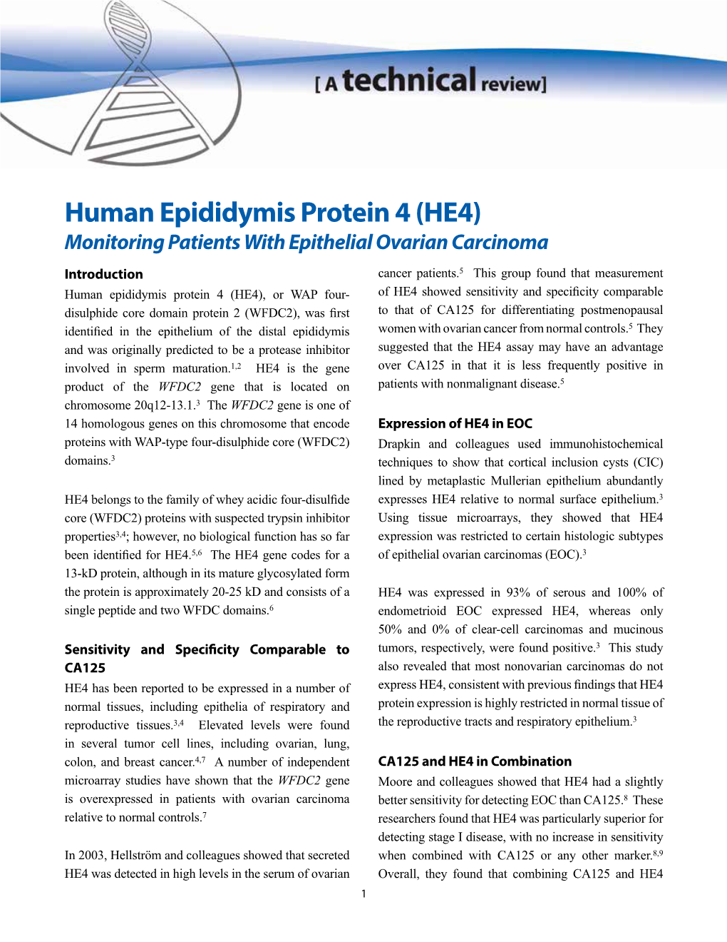 Human Epididymis Protein 4 (HE4)