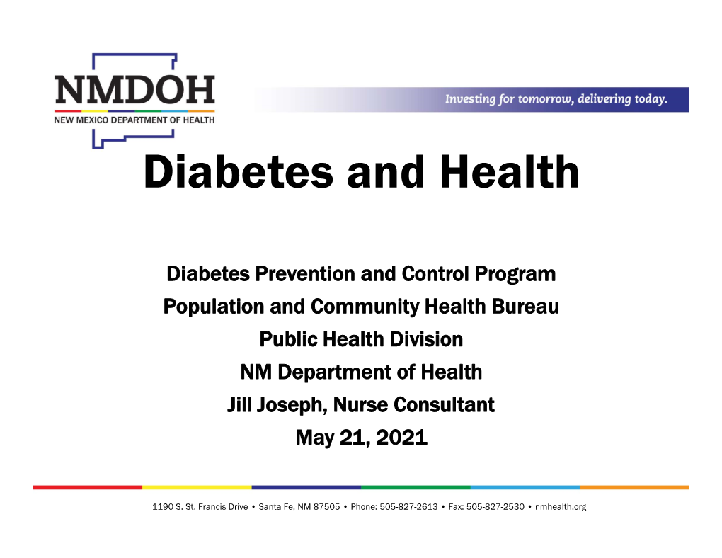 Diabetes and Health