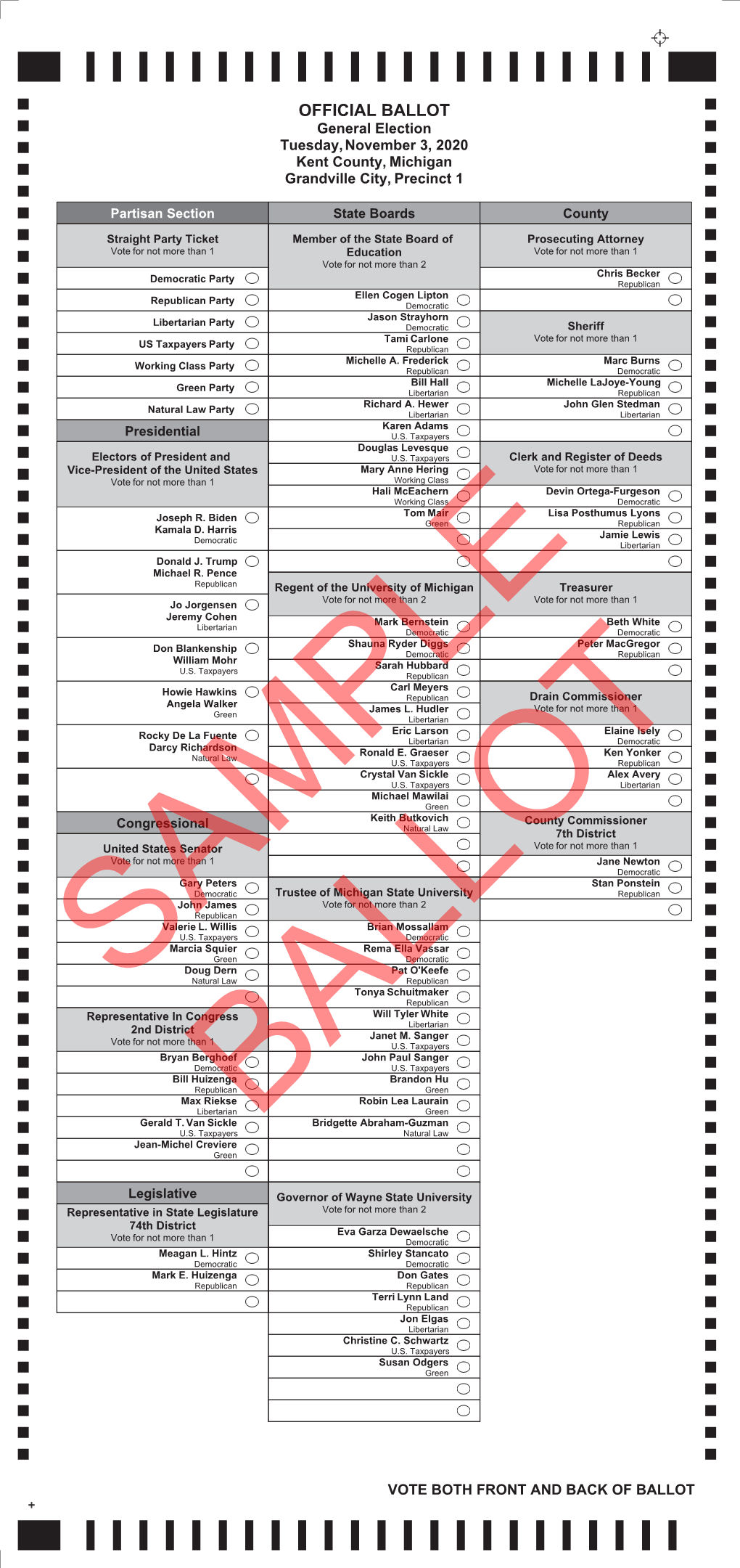 Dominion Voting Systems Ballot