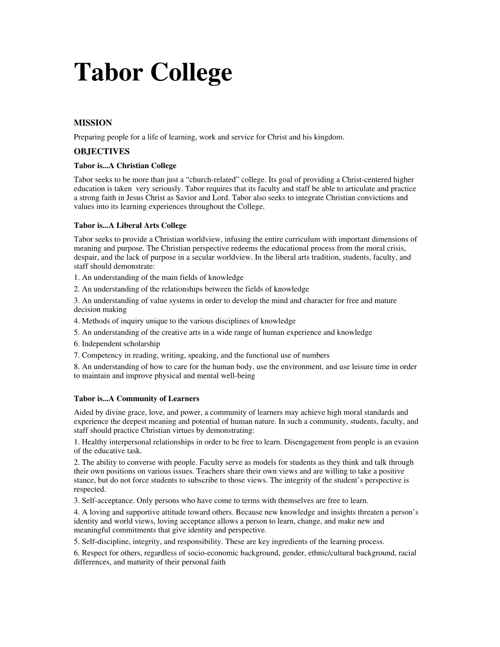 Tabor College