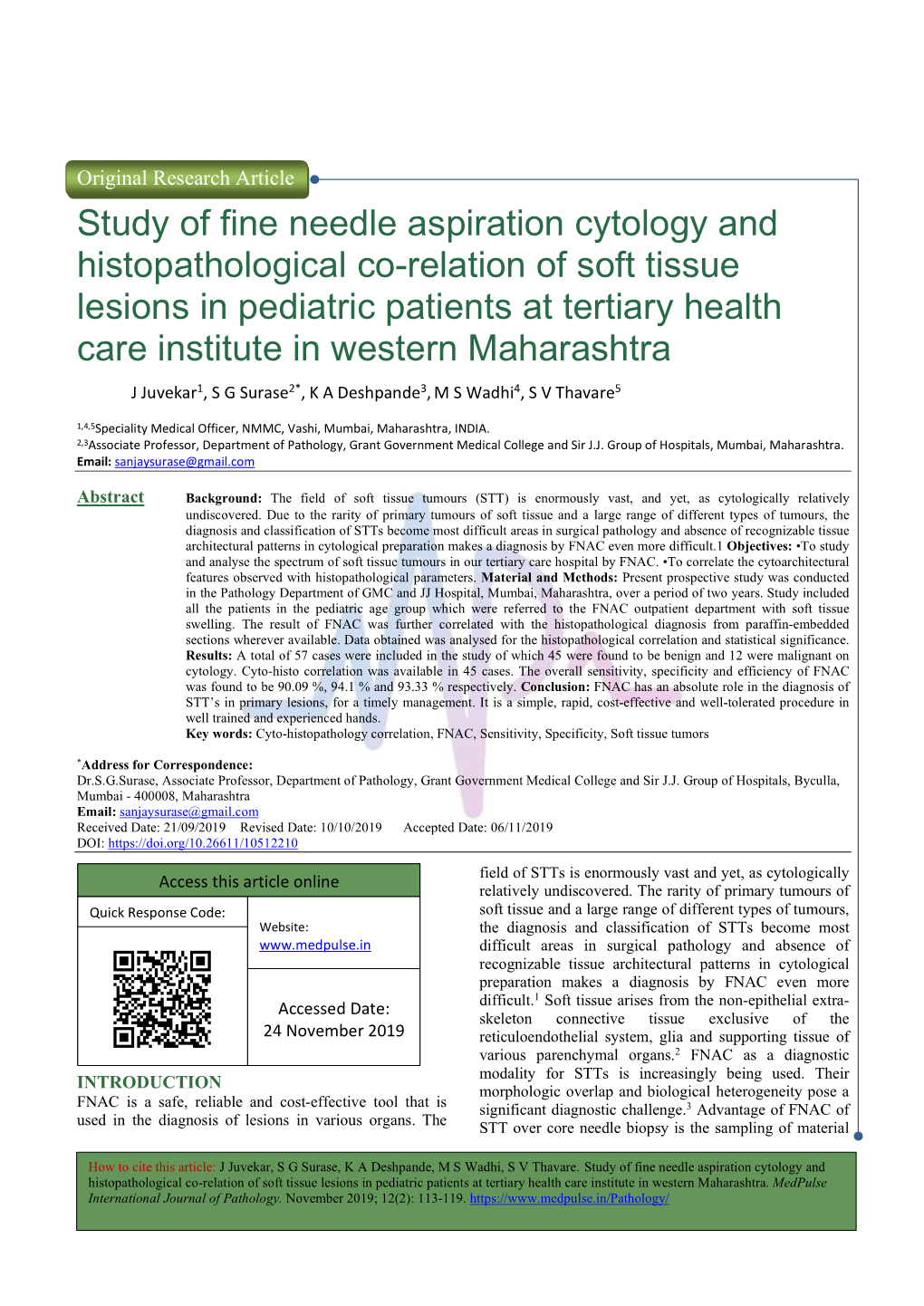 Study of Fine Needle Aspiration Cytology and Histopathological Co