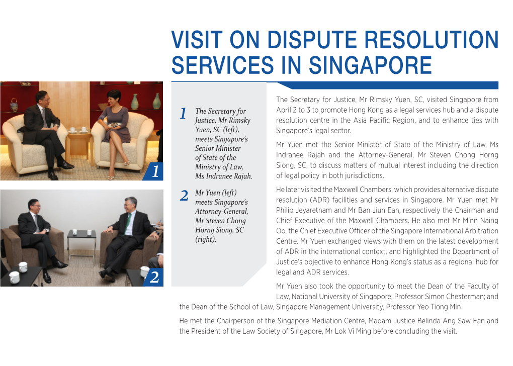 Visit on Dispute Resolution Services in Singapore 1