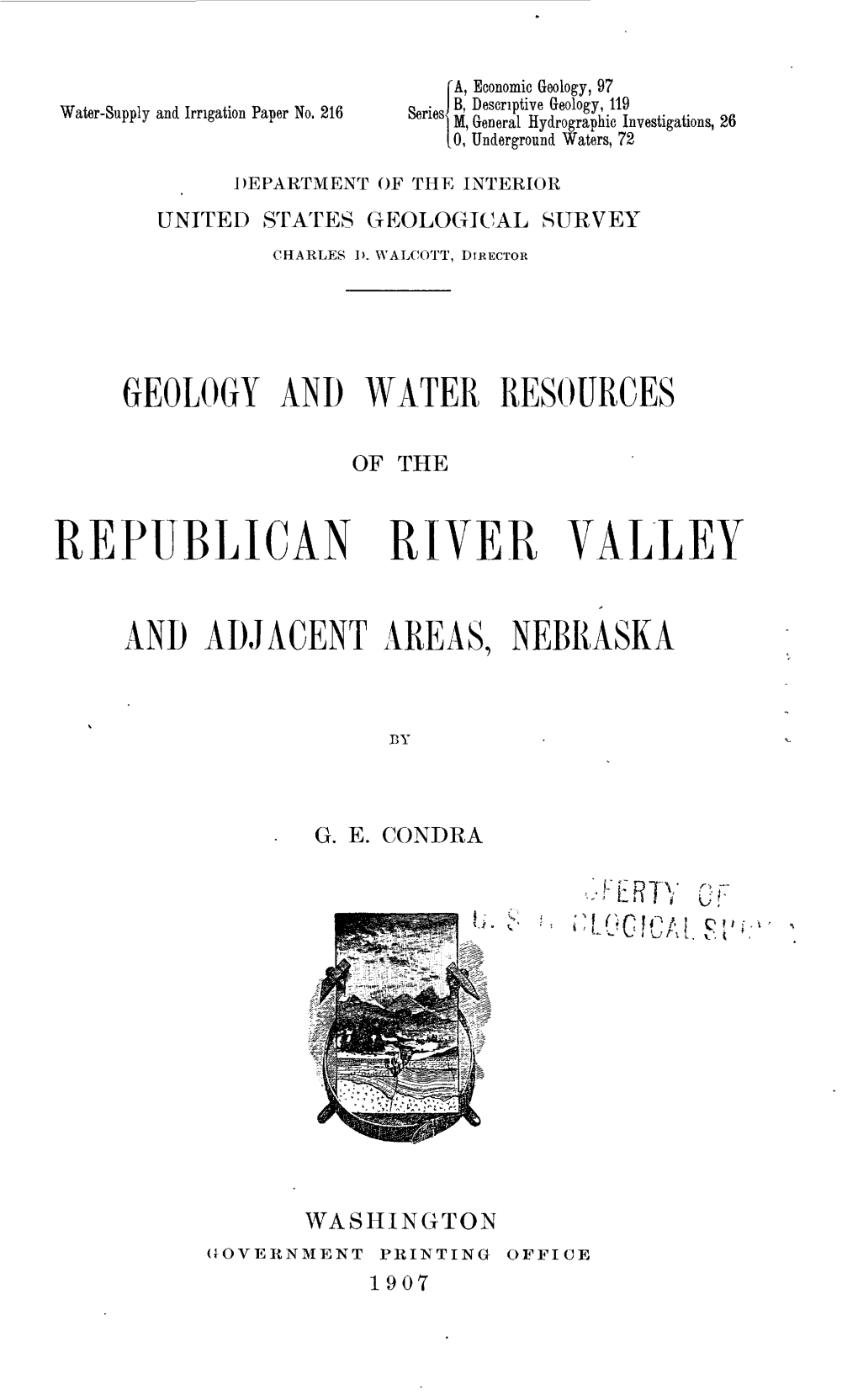 Republican River Valley and Adjacent Areas, Nebraska