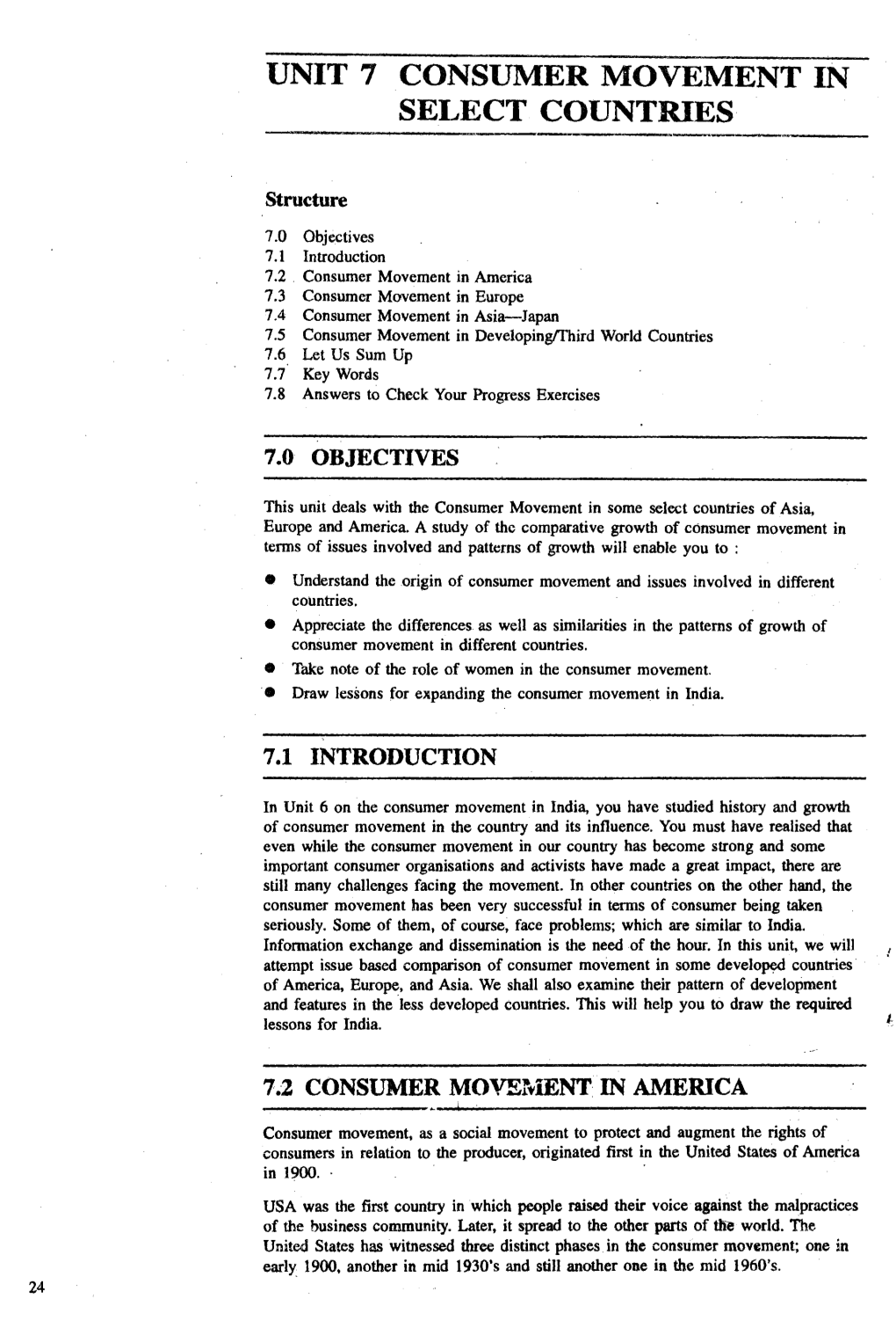 Unit 7 Consumer Movement in Select Countries