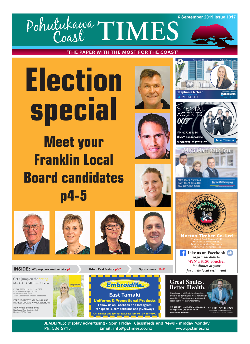 Meet Your Franklin Local Board Candidates P4-5