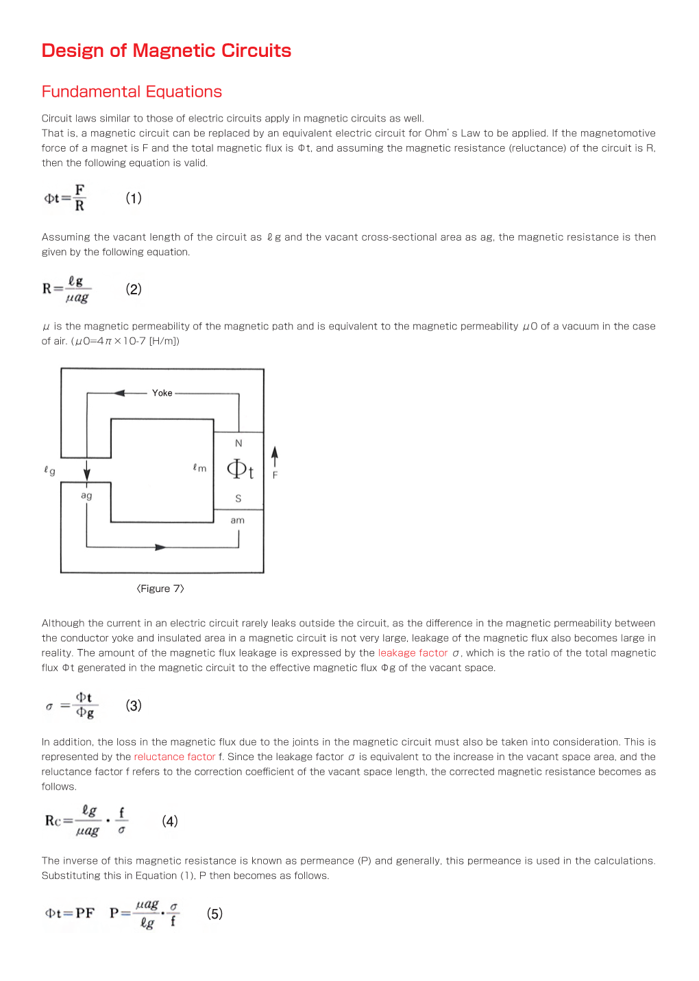 Design of Magnetic Circuits