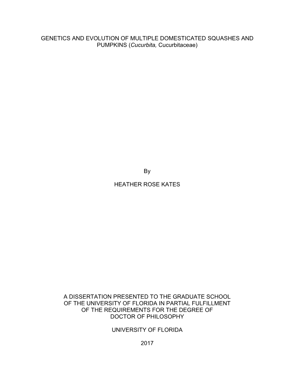 University of Florida Thesis Or Dissertation Formatting