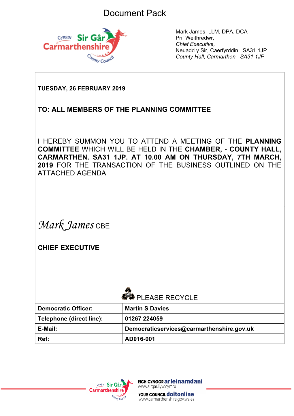 (Public Pack)Agenda Document for Planning Committee, 07/03/2019