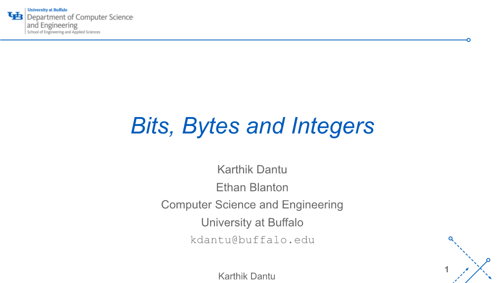 Bits, Bytes and Integers ‘