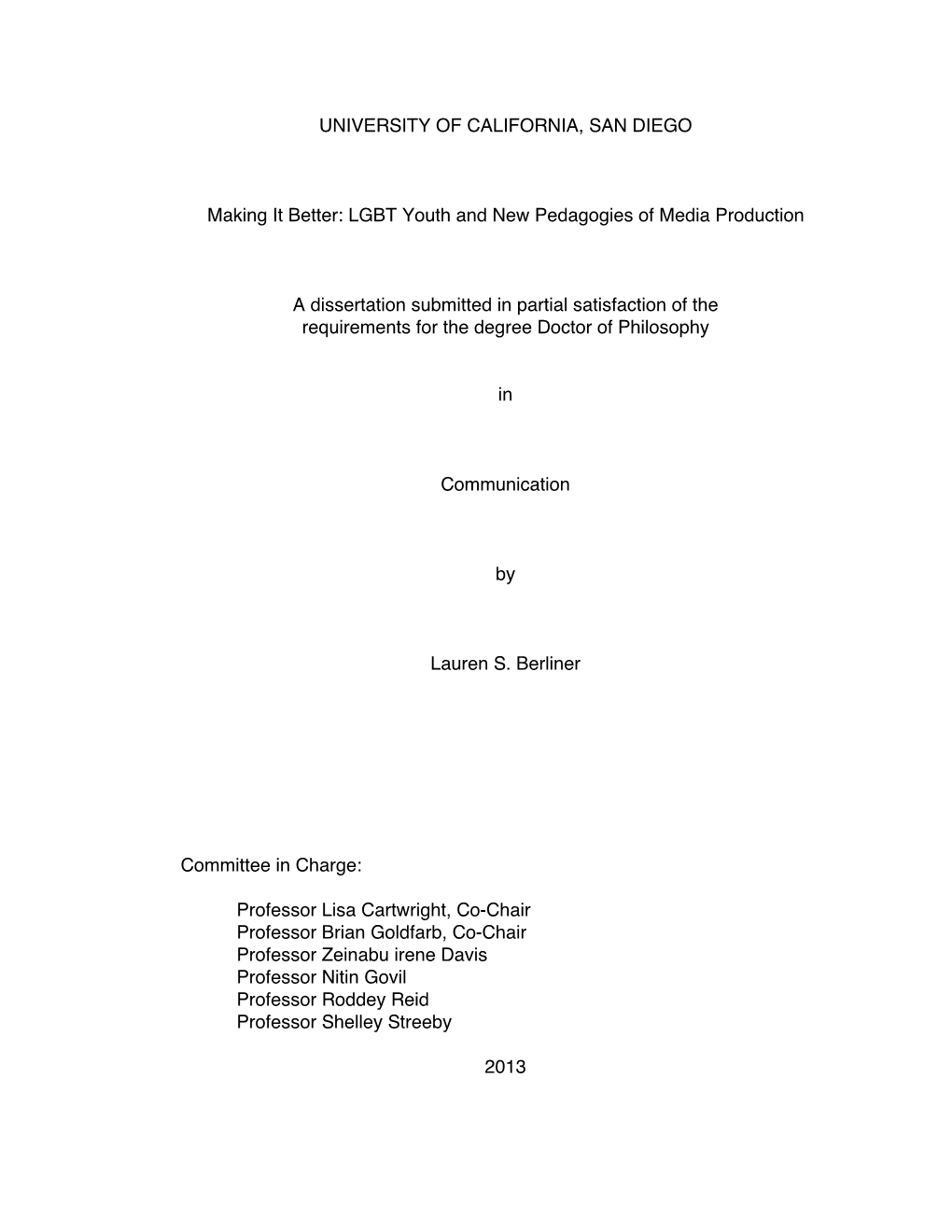 LGBT Youth and New Pedagogies of Media Production A