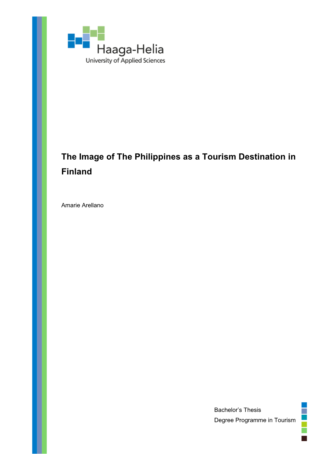 The Image of the Philippines As a Tourism Destination in Finland