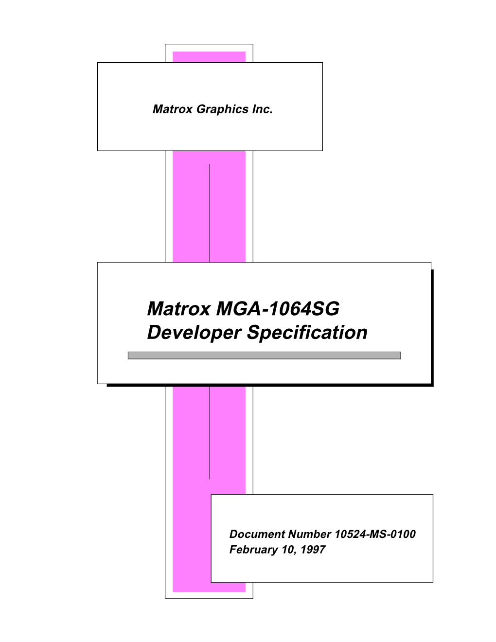 Matrox MGA-1064SG Developer Specification