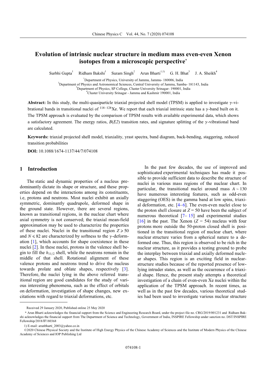 Evolution of Intrinsic Nuclear Structure in Medium Mass Even-Even Xenon Isotopes from a Microscopic Perspective*