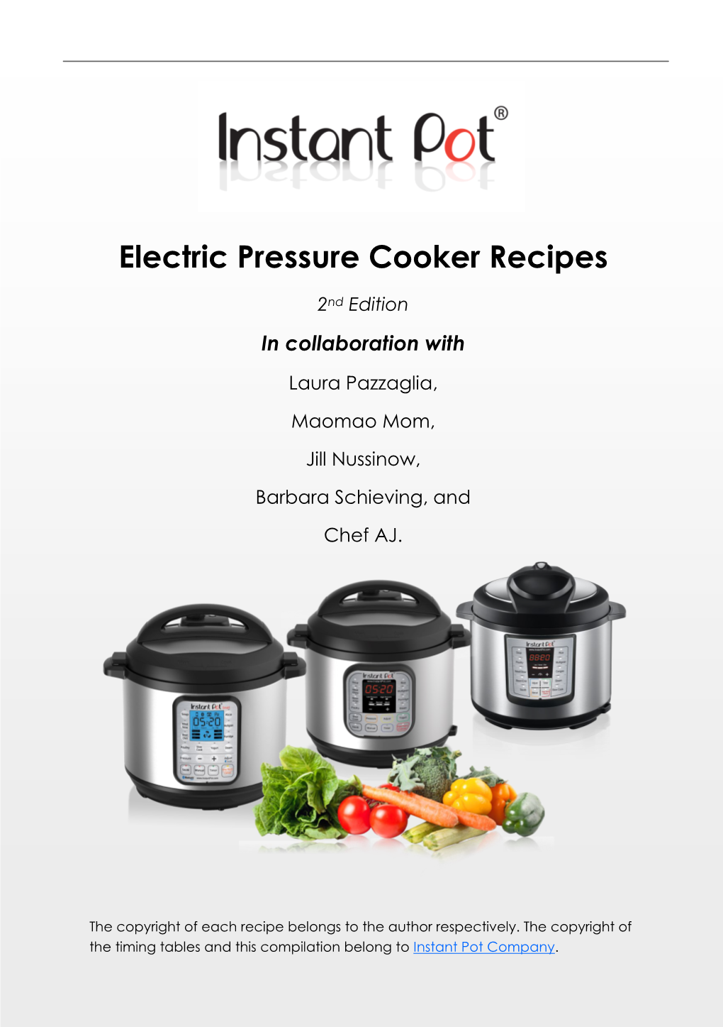 Instant Pot Electric Pressure Cooker Recipes