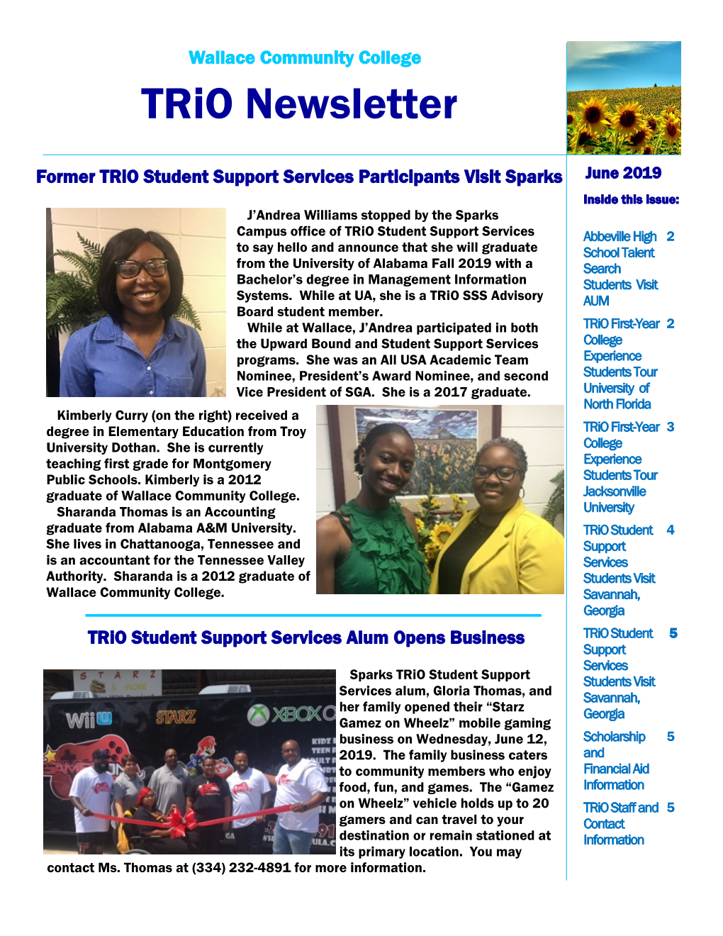 Trio Newsletter