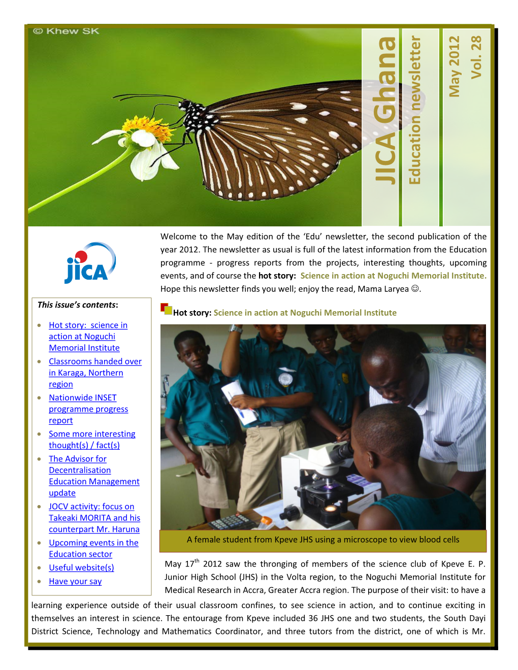 JICA Ghana Education Newsletter
