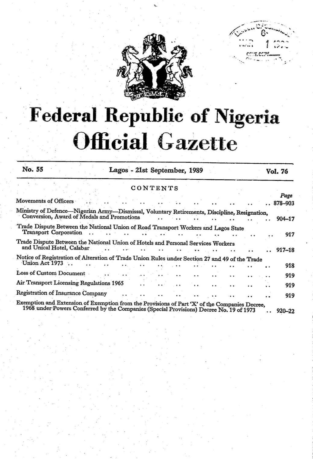 Federal Republic Ofnigeria