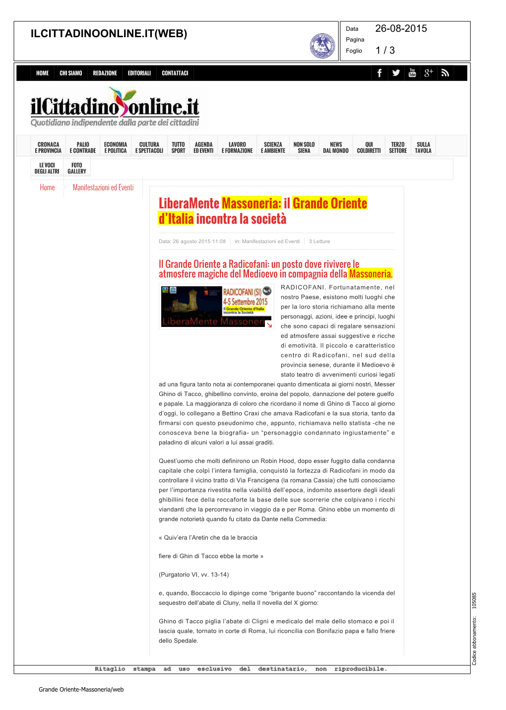 Leggi Ilcittadinonline 26.08.2015