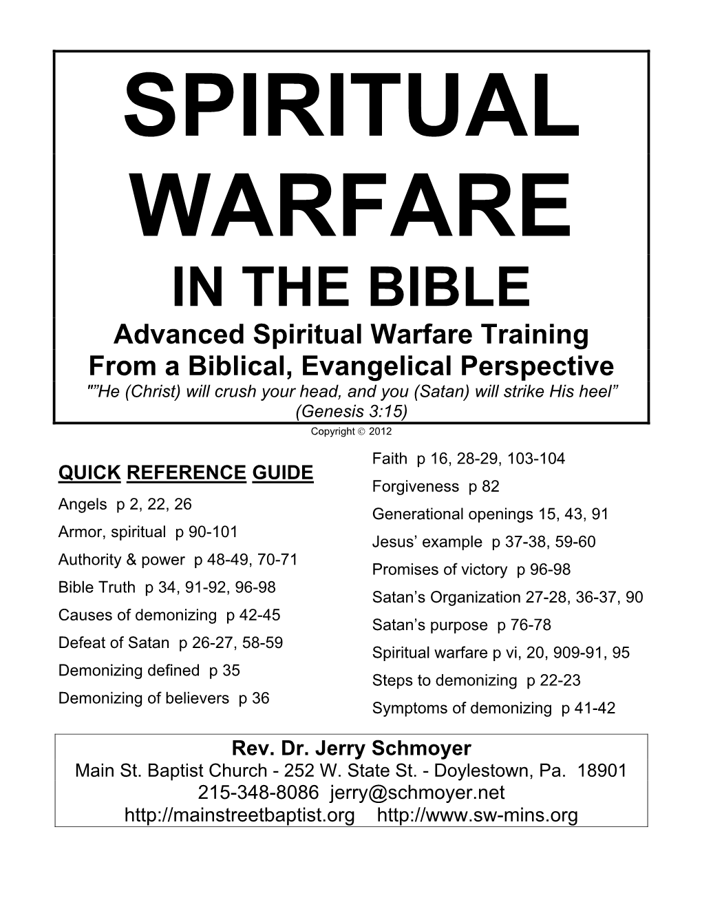 Spiritual Warfare in the Bible.Pdf