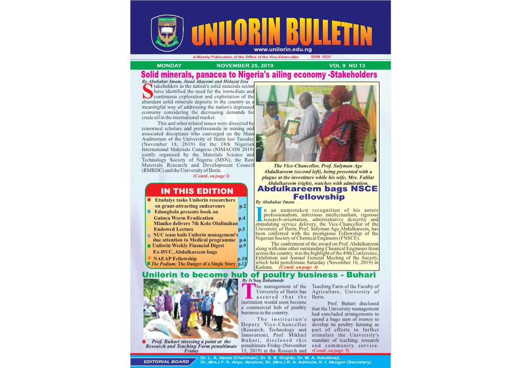 Bulletin November 25, 2019 Presscopy