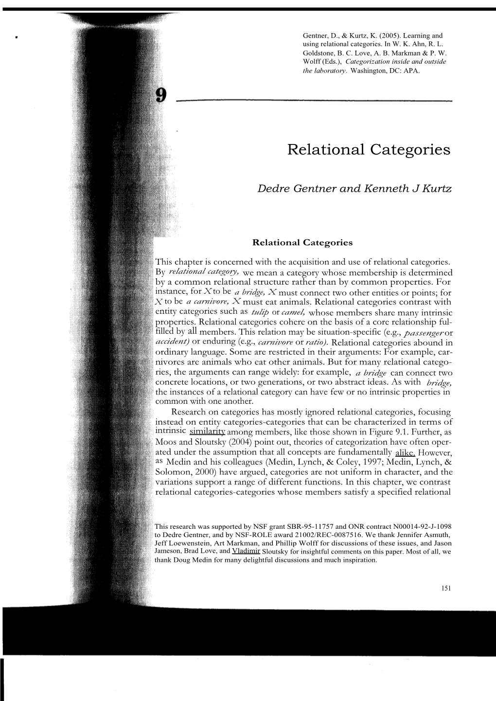 Relational Categories