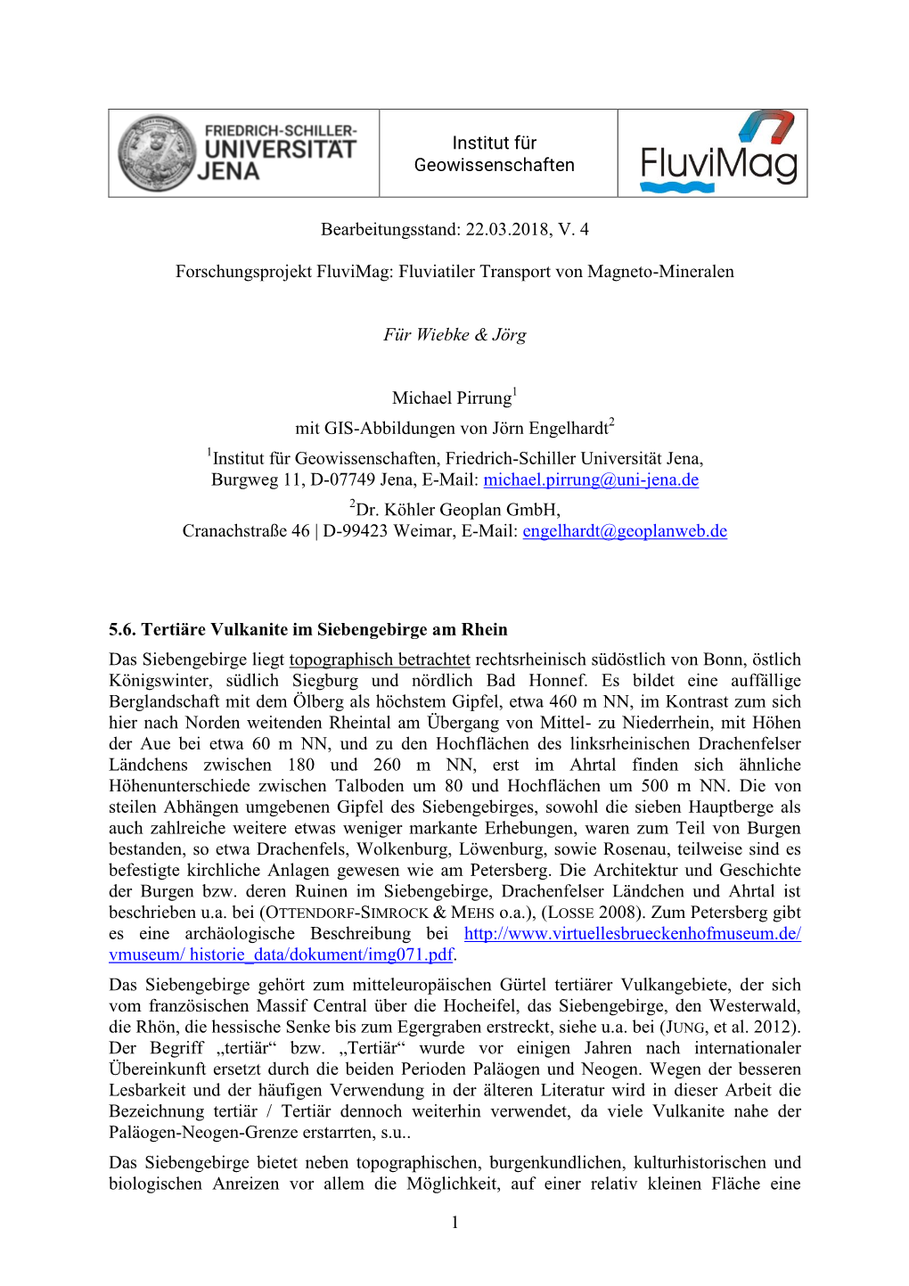 5.6 Tertiäre Vulkanite Im Siebengebirge Am Rhein [Pdf, 5