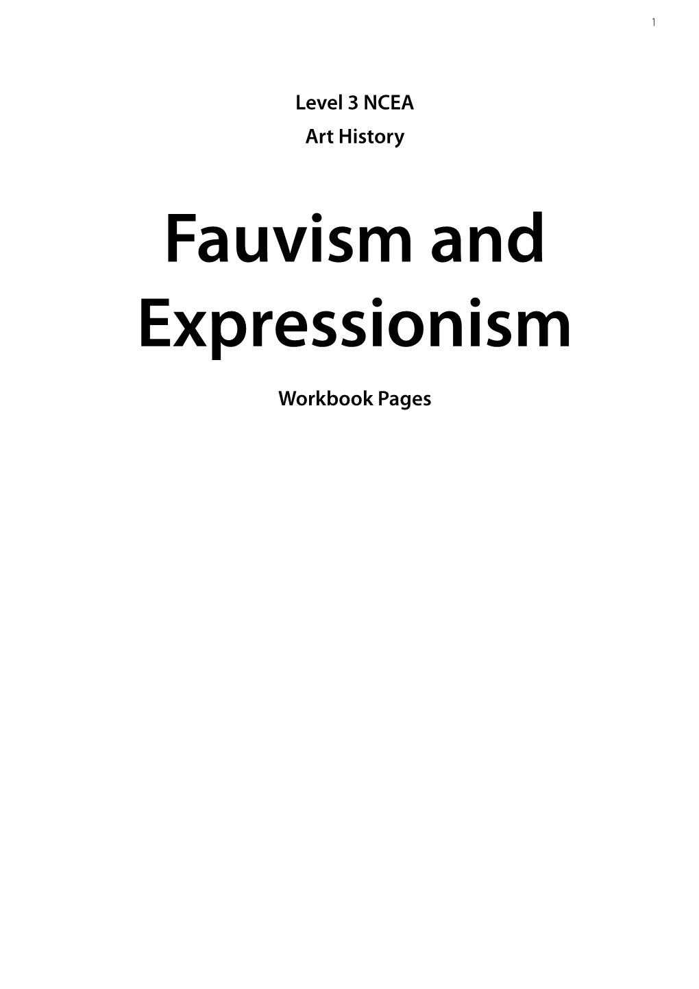 Fauvism and Expressionism