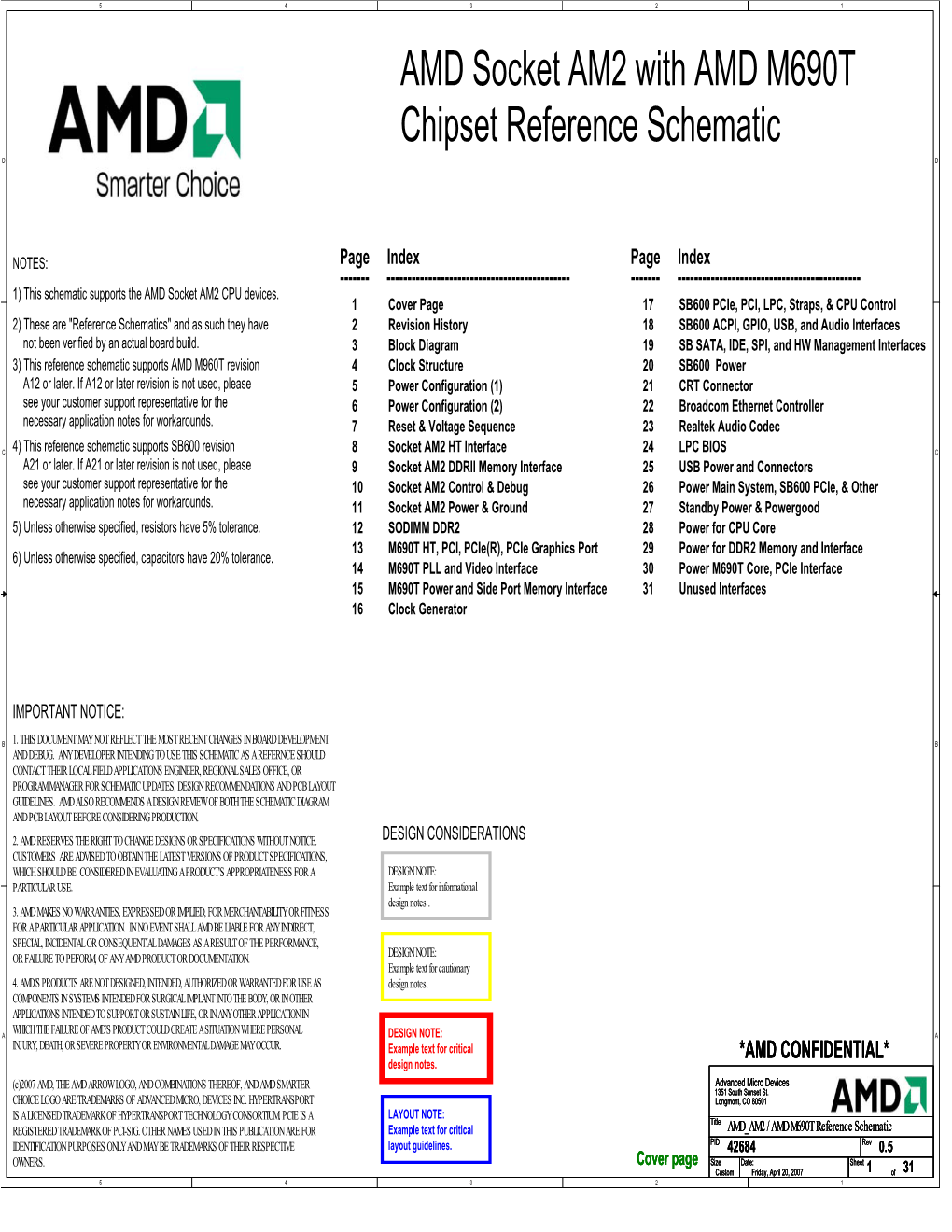 AMD Socket AM2 with AMD M690T Chipset Reference Schematic D D