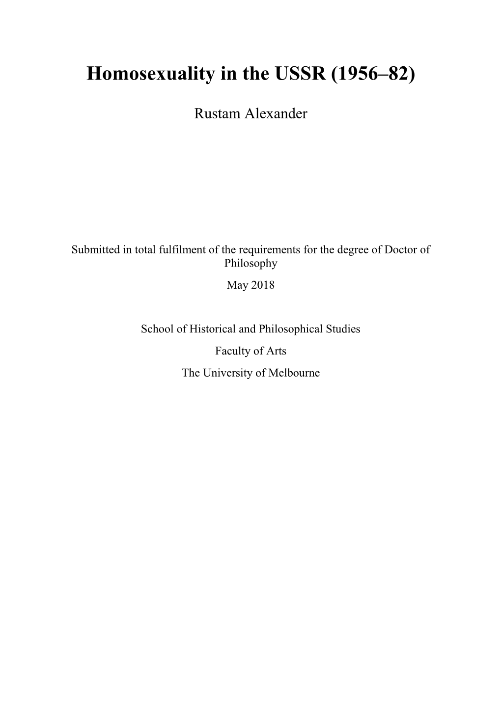 Homosexuality in the USSR (1956–82)