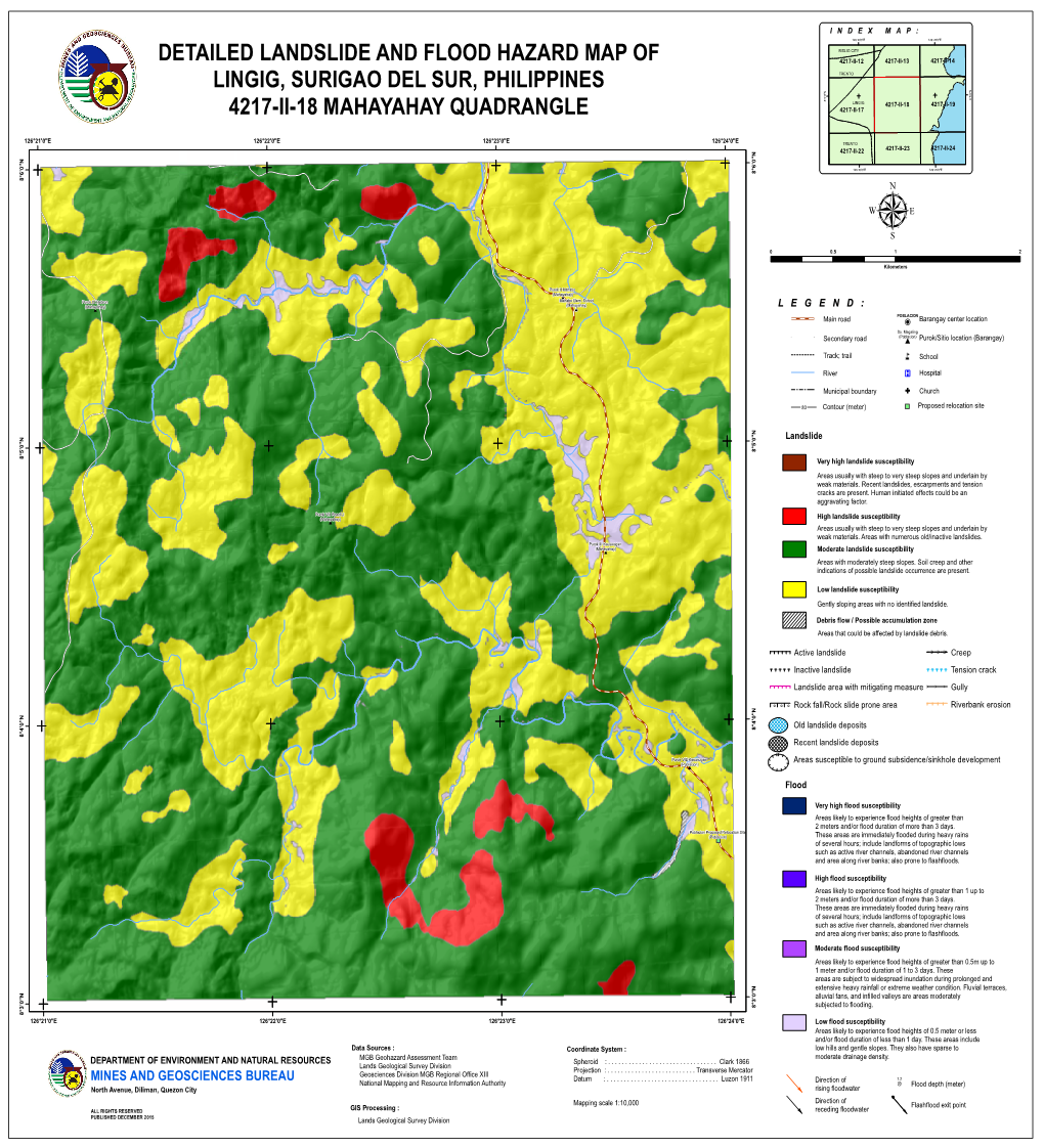 Detailed Landslide and Flood Hazard Map of Lingig, Surigao Del Sur