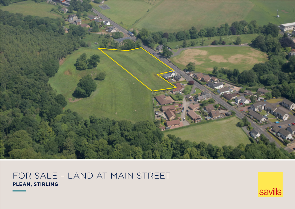 LAND at MAIN STREET PLEAN, STIRLING Land at Main Street Plean, Stirling 2