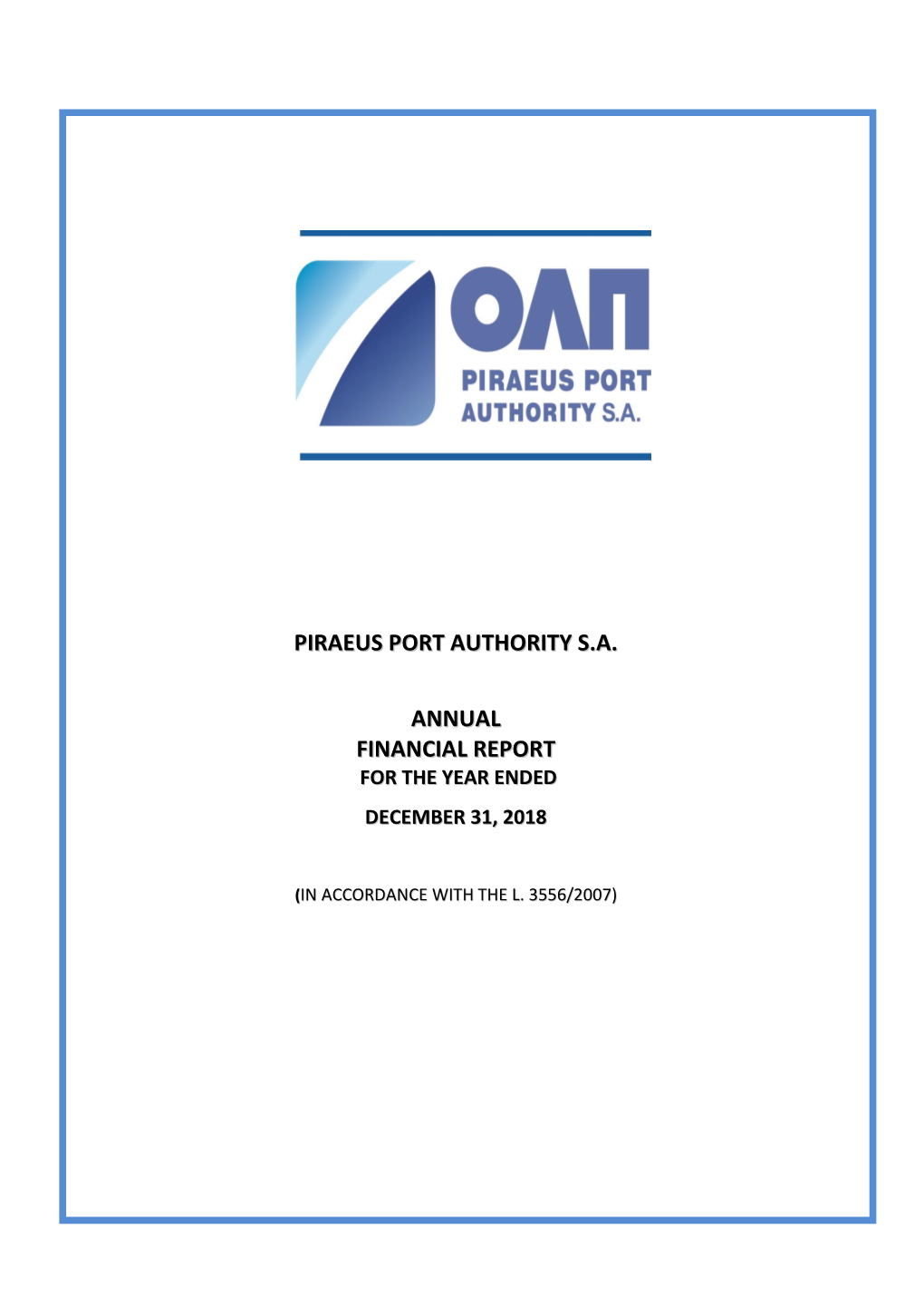 Piraeus Port Authority S.A. Annual Financial Report