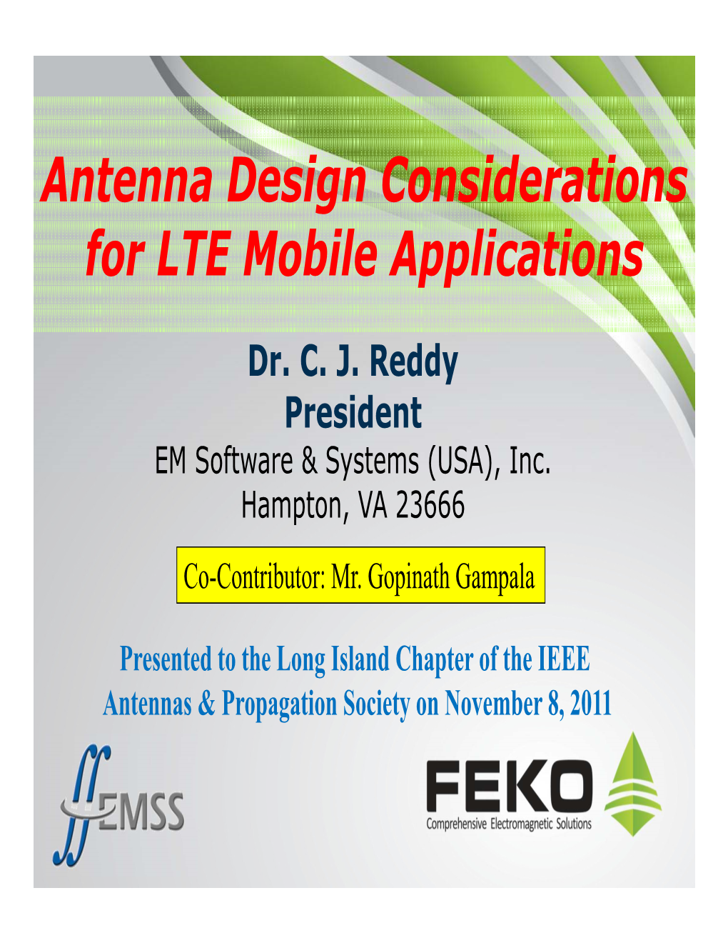 Antenna Design Considerations for LTE Mobile Applications
