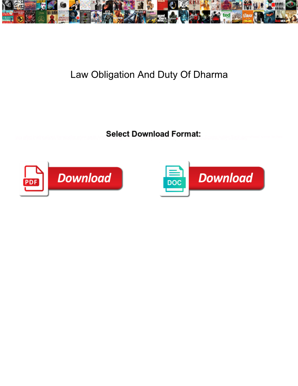 Law Obligation and Duty of Dharma