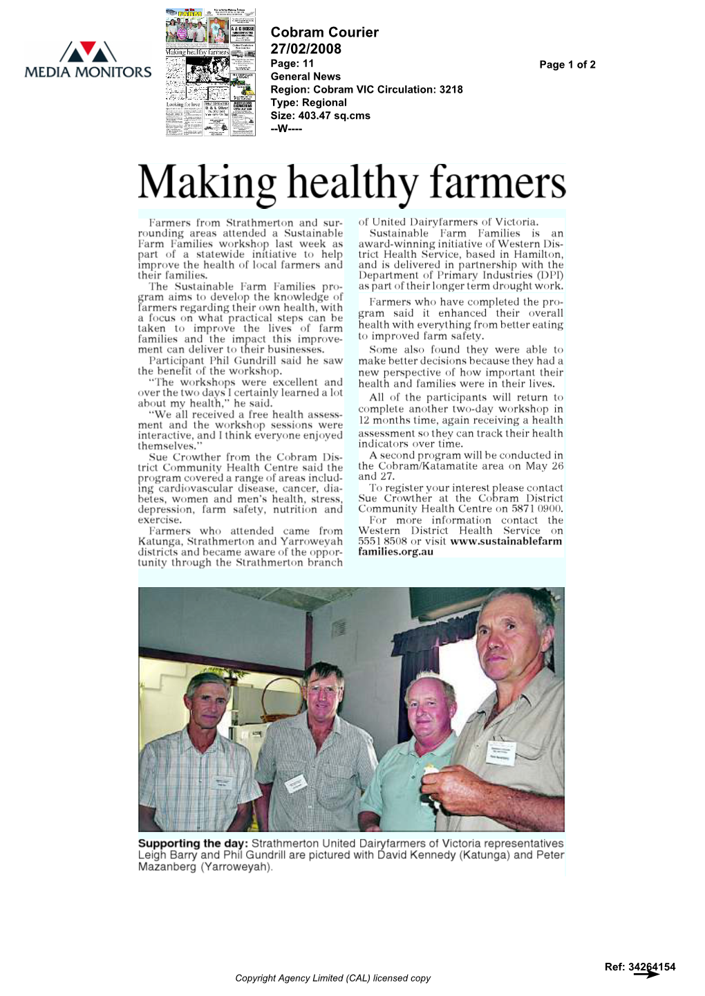 Vic Making Healthy Farmers