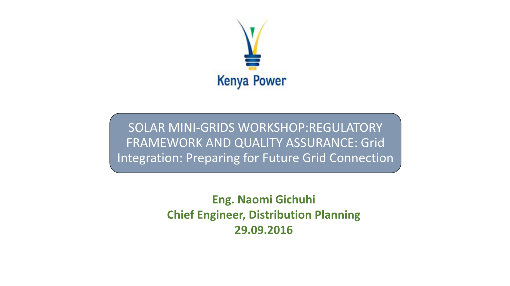 Grid-Integration Kenya Power