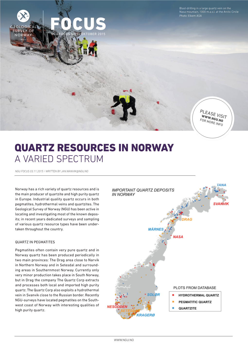 Quartz Resources in Norway a Varied Spectrum