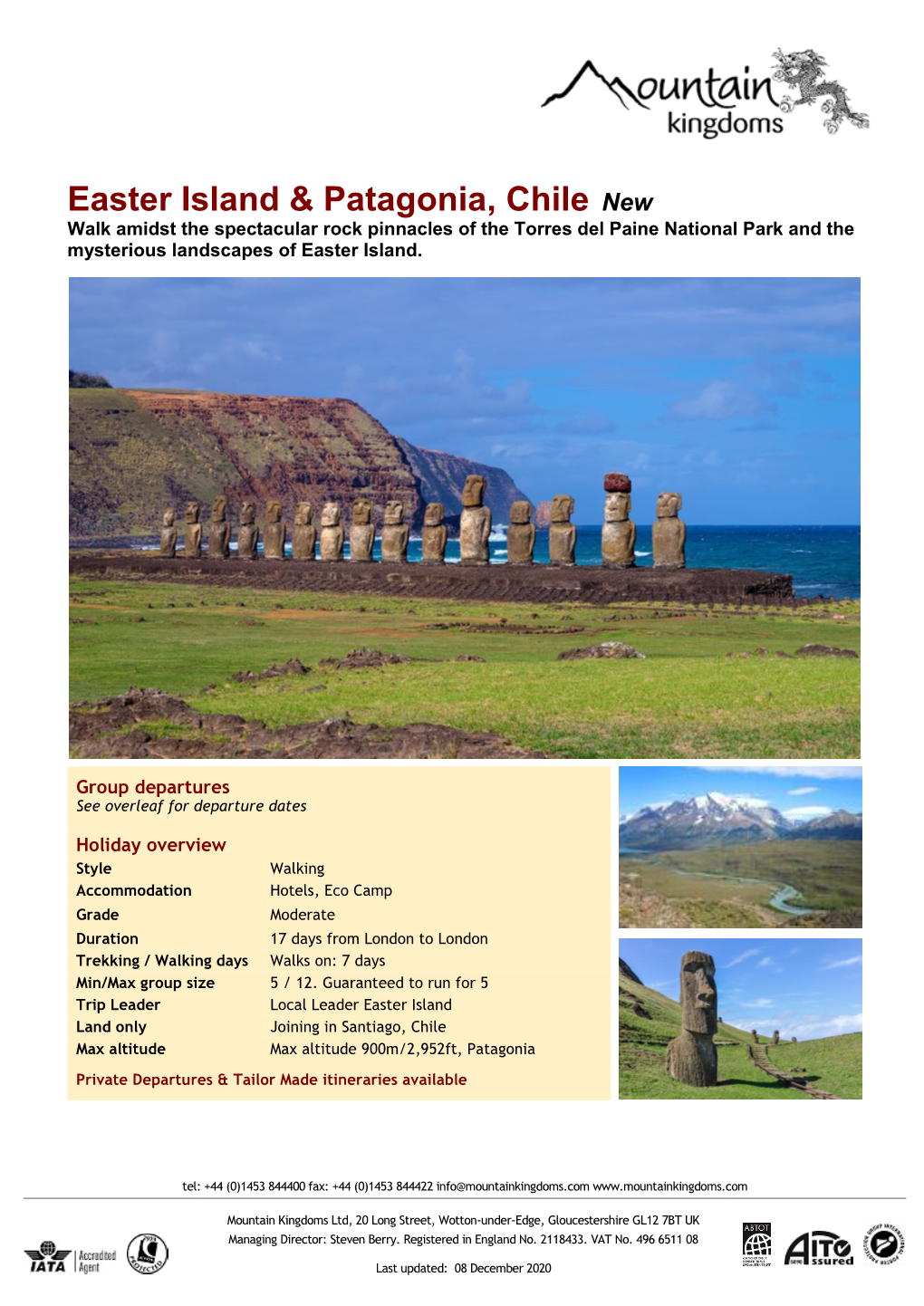 2021 Easter Island & Patagonia