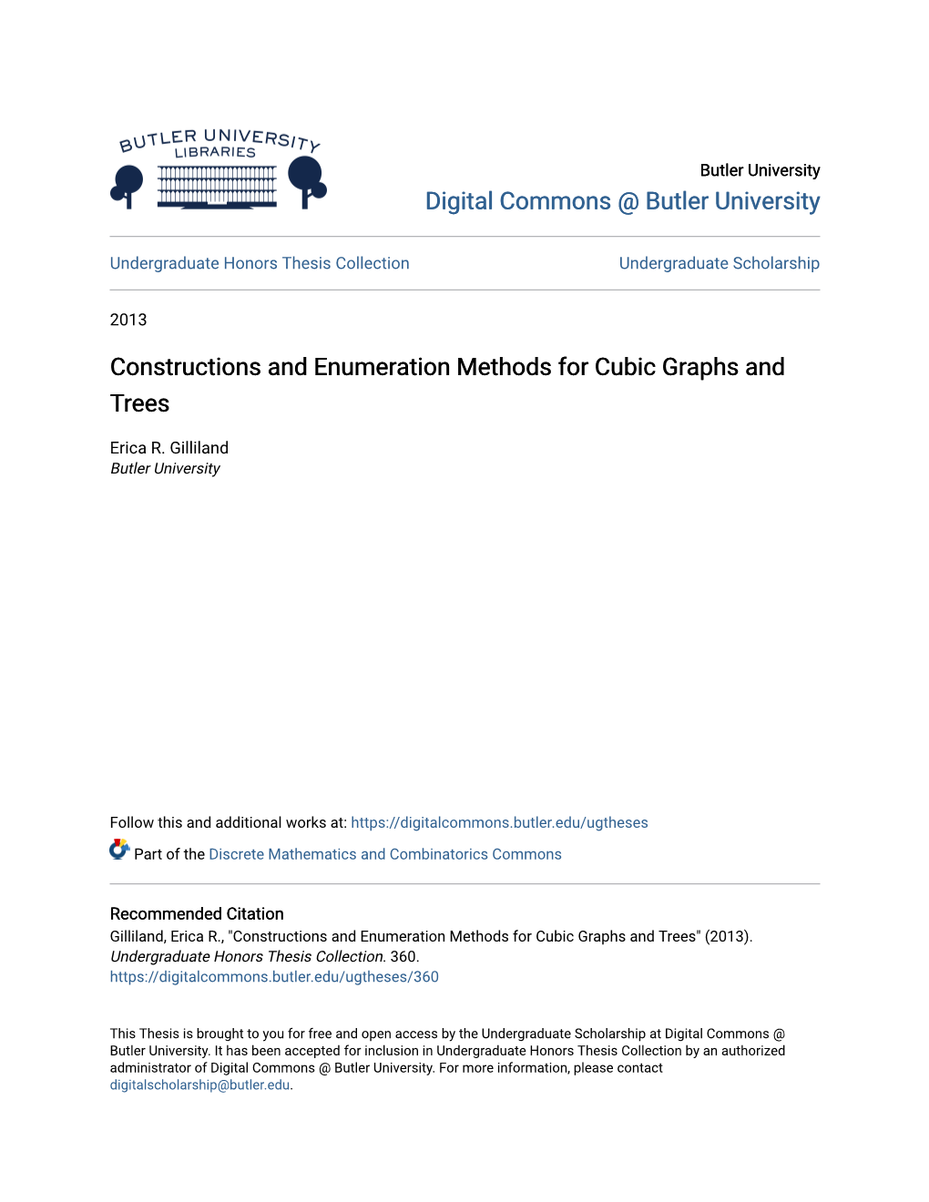 Constructions and Enumeration Methods for Cubic Graphs and Trees