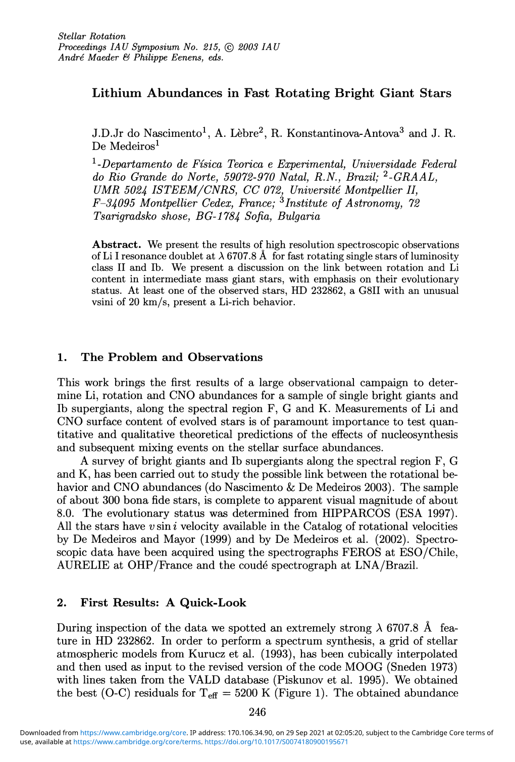 Lithium Abundances in Fast Rotating Bright Giant Stars