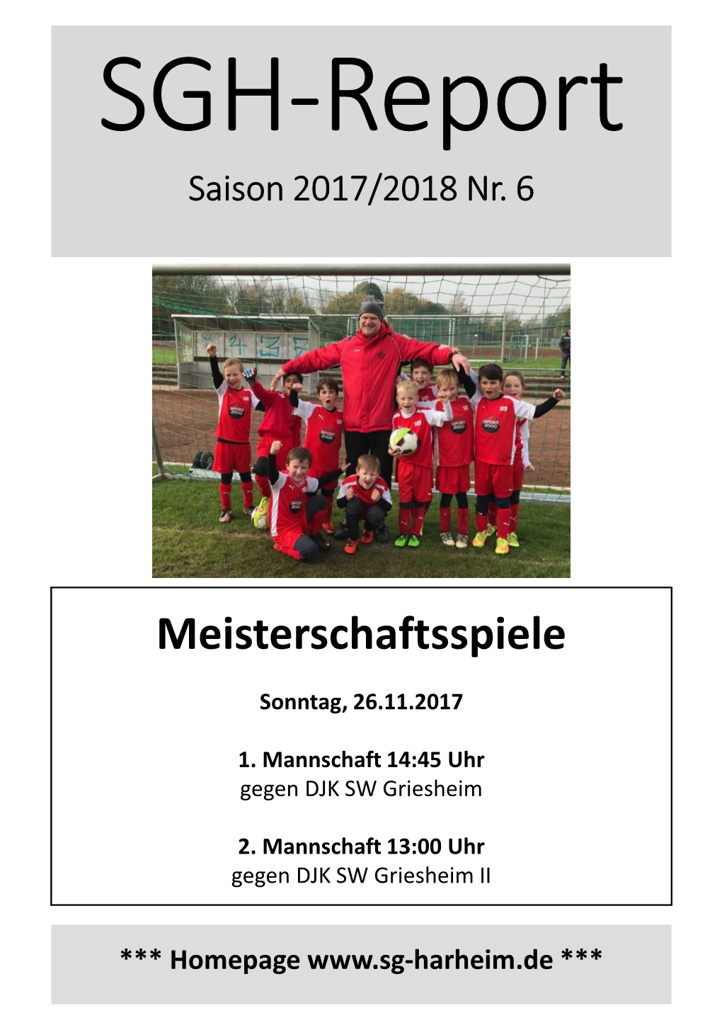 SGH-Report Saison 2017/2018 Nr