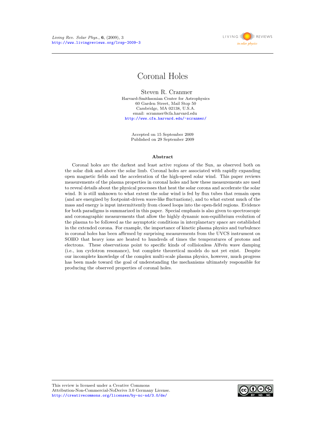 Coronal Holes