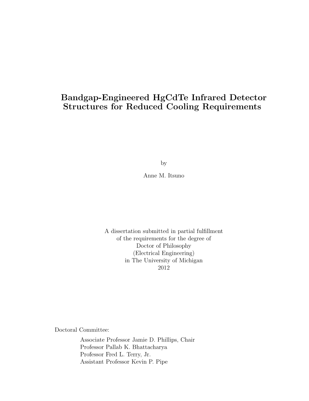 Bandgap-Engineered Hgcdte Infrared Detector Structures for Reduced Cooling Requirements