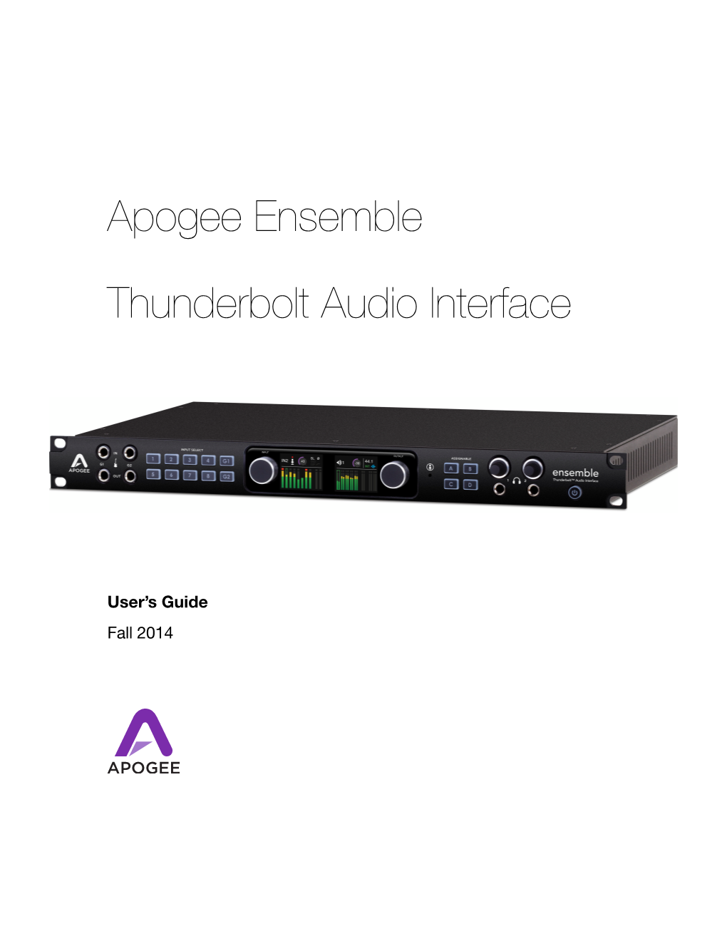 Apogee Ensemble Thunderbolt Audio Interface