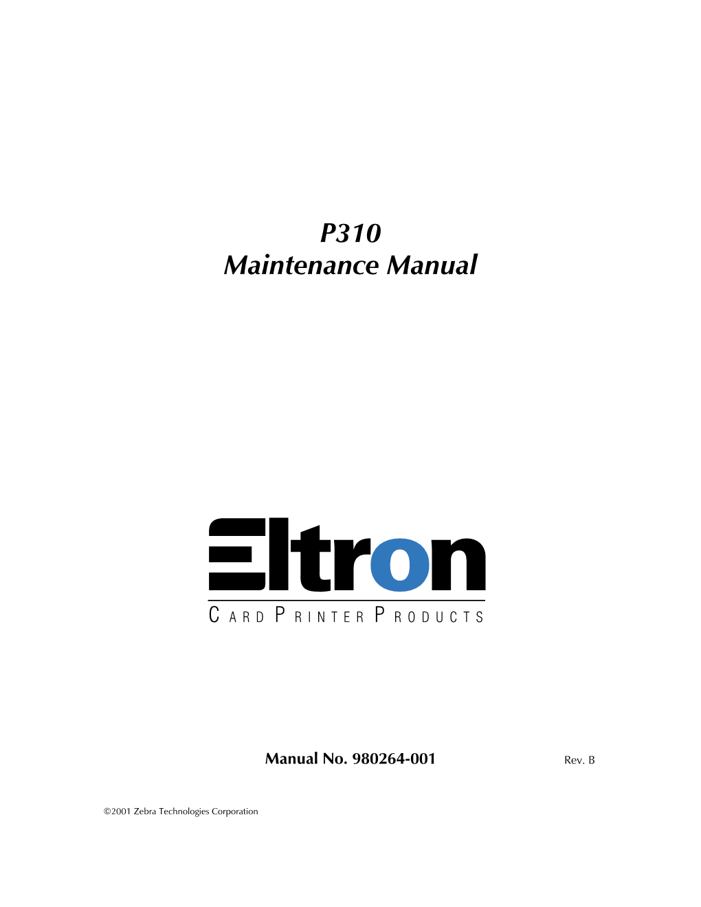 P310 Maintenance Manual