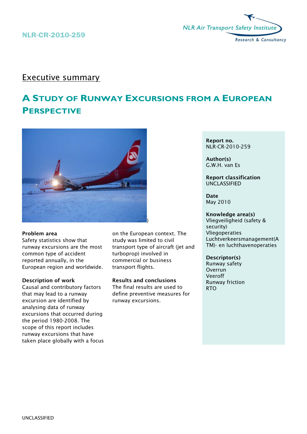 Runway Excursions Study